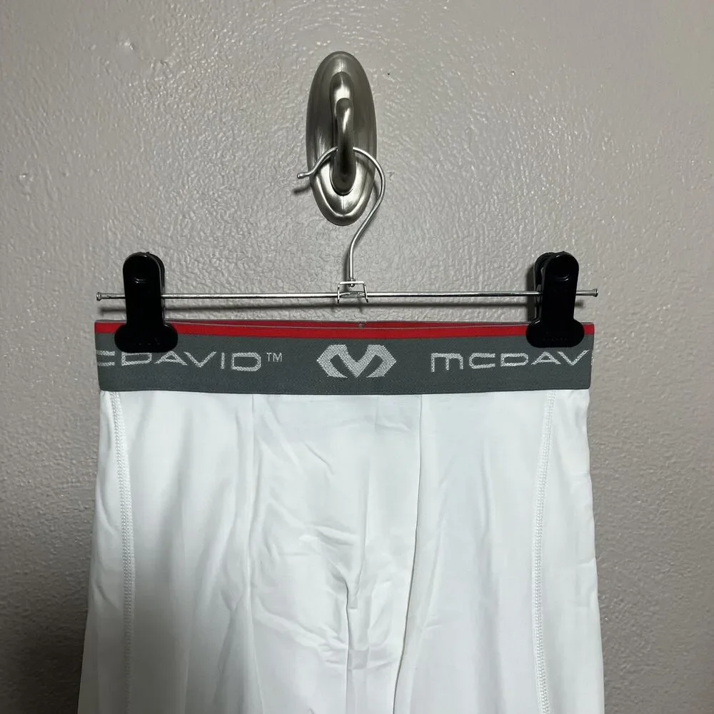 McDavid Sz Youth L White Performance Boxer Brief Bottoms